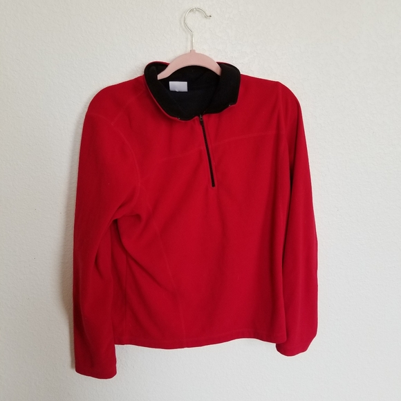 Woman XL 16-18 (fits more like a LG) Red Danson Fleece Pullover - Picture 1 of 3